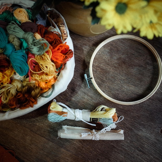 haftowane próbki kolorów